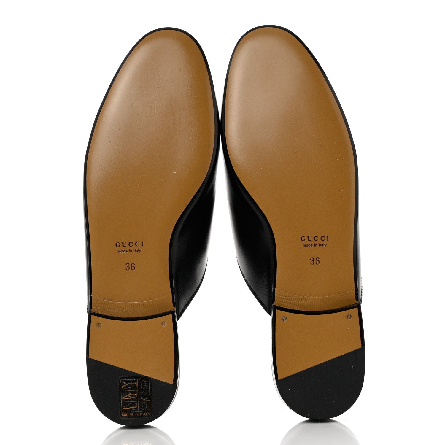 Gucci Calfskin Womens Princetown Slippers 36 Black 5 of 9