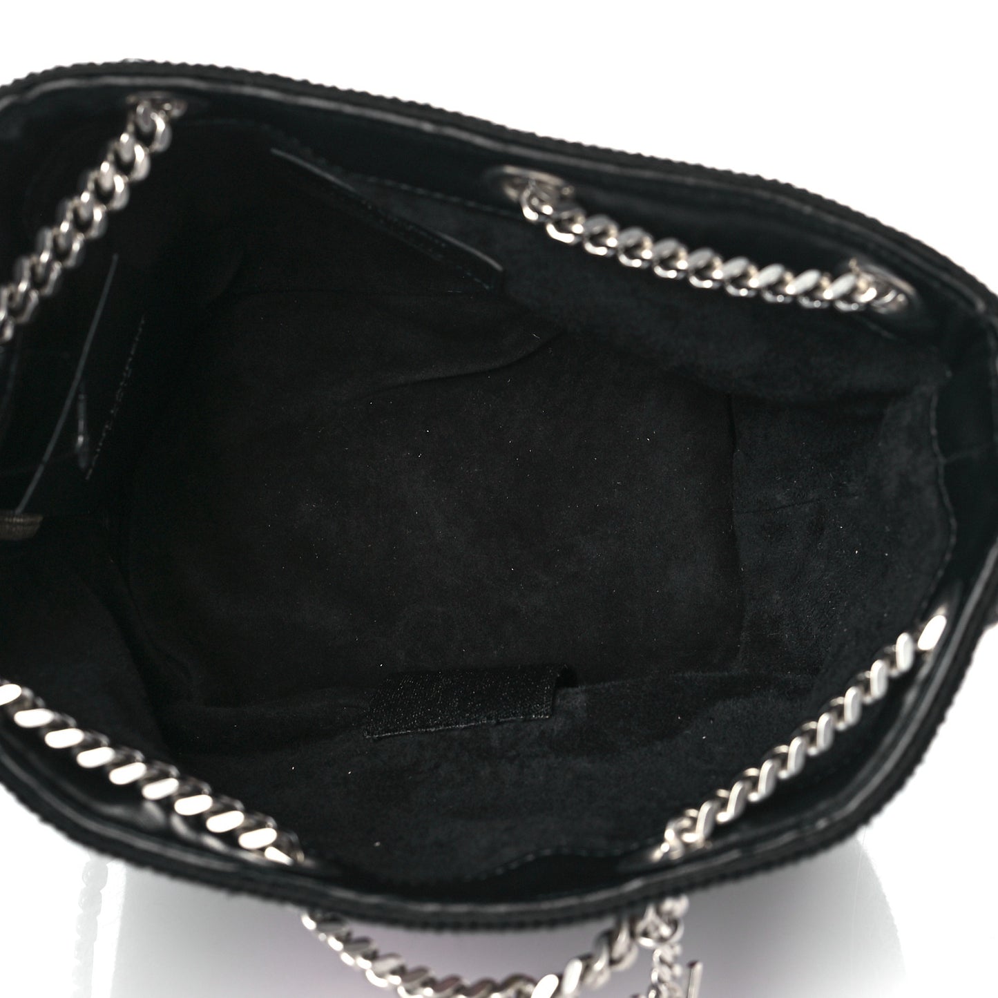Woven Wool Embroidered Baby Emmanuelle Bucket Bag Black