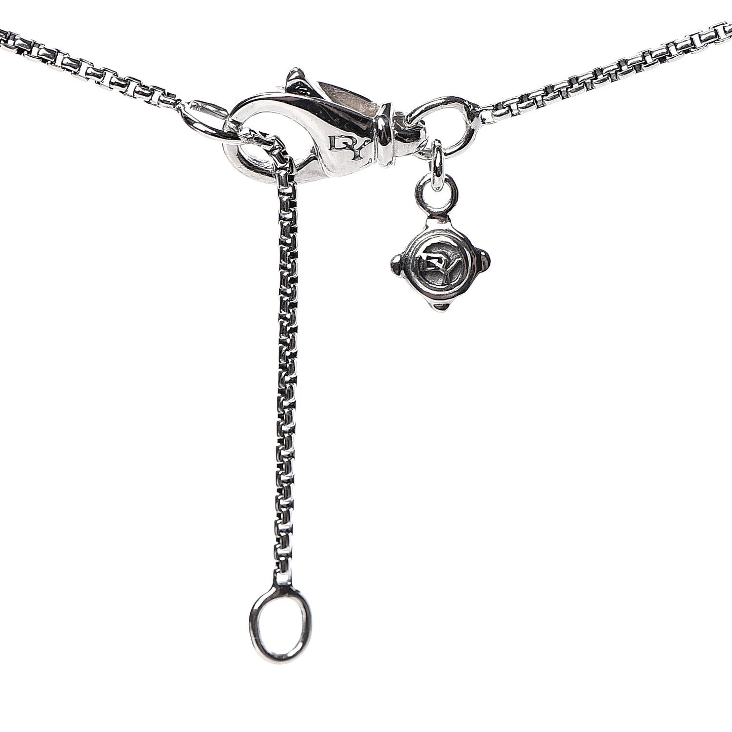 Sterling Silver Diamond 9mm Petite Pave Pendant Necklace