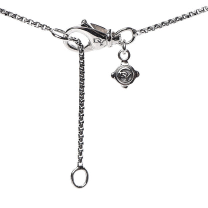 David Yurman Sterling Silver Diamond 9mm Petite Pave Pendant Necklace 5 of 5