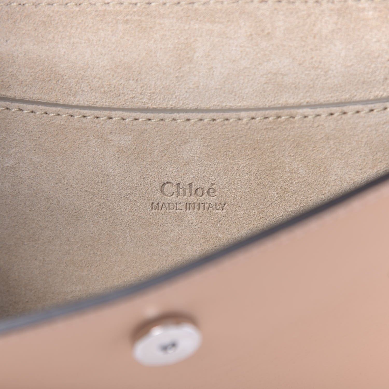 Chloe Calfskin Suede Mini Chain Faye Shoulder Bag Milky Orange 6 of 10