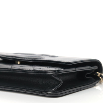 Chanel Goatskin Quilted Timeless CC Wallet On Chain WOC Black 10 of 13
