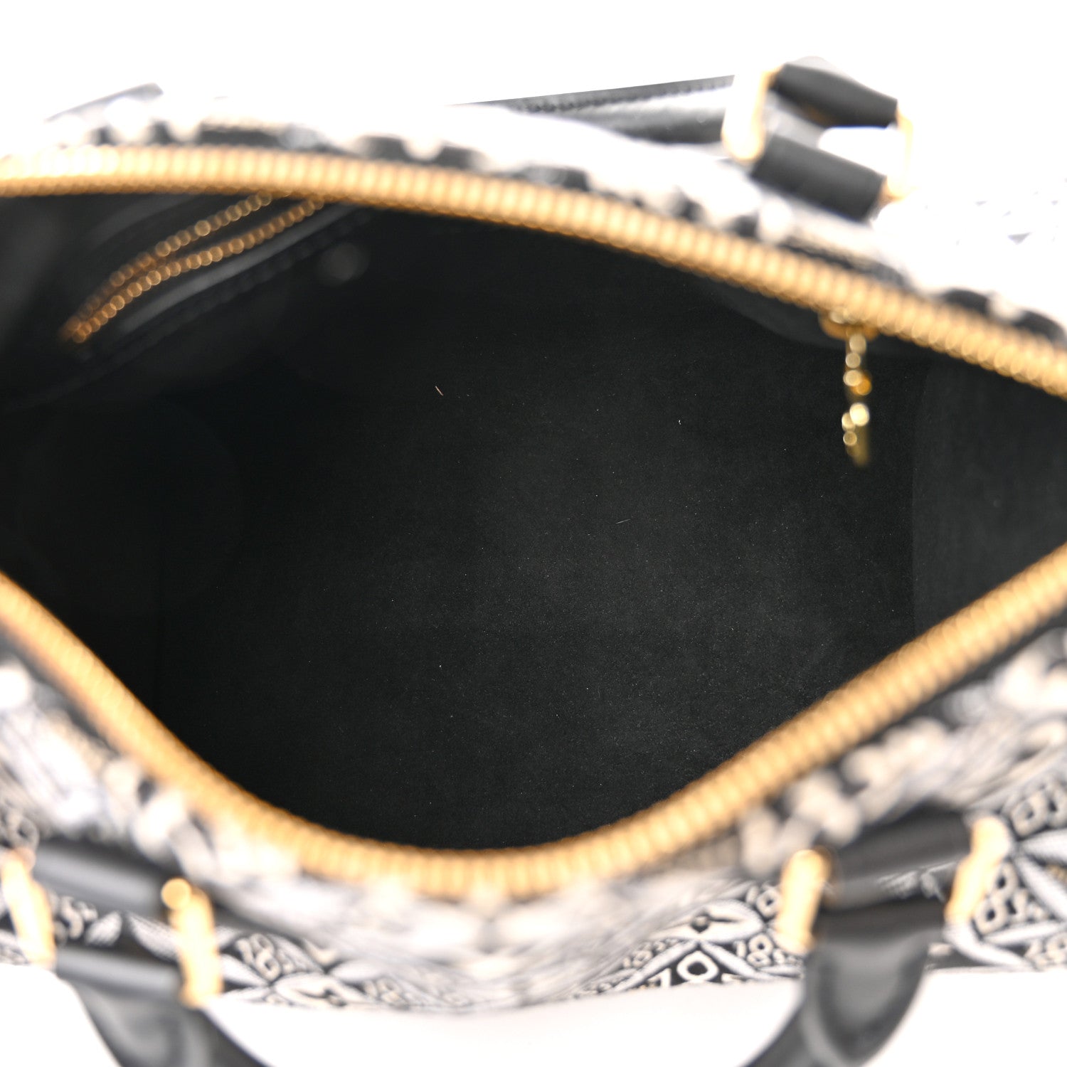 Louis Vuitton Jacquard Since 1854 Speedy Bandouliere 25 Black 5 of 10
