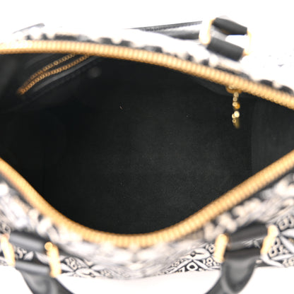 Louis Vuitton Jacquard Since 1854 Speedy Bandouliere 25 Black 5 of 10