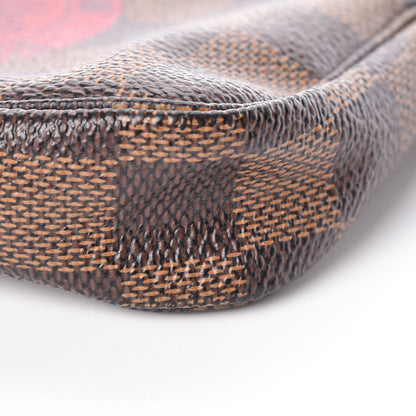 Louis Vuitton Damier Ebene Complice Trunks and Bags Mini Pochette Accessories Red 9 of 10