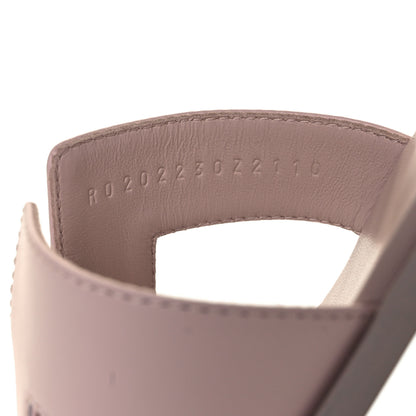 Hermes Box Calfskin Oran Sandals 39 Rose Pale 9 of 10