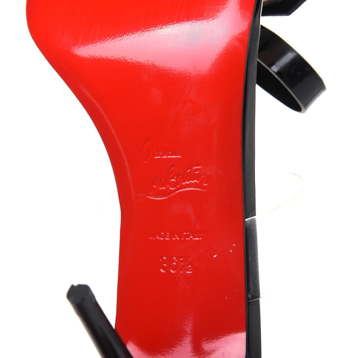 Patent PVC Just Nodo 85 Slide Sandals 36.5 Black