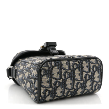 Christian Dior Oblique Vertical Mini Messenger Flap Blue 4 of 10