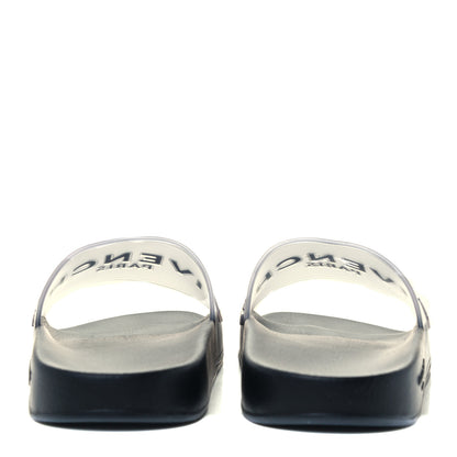 Givenchy Rubber Logo Pool Slide Sandals 41 White Black 6 of 11