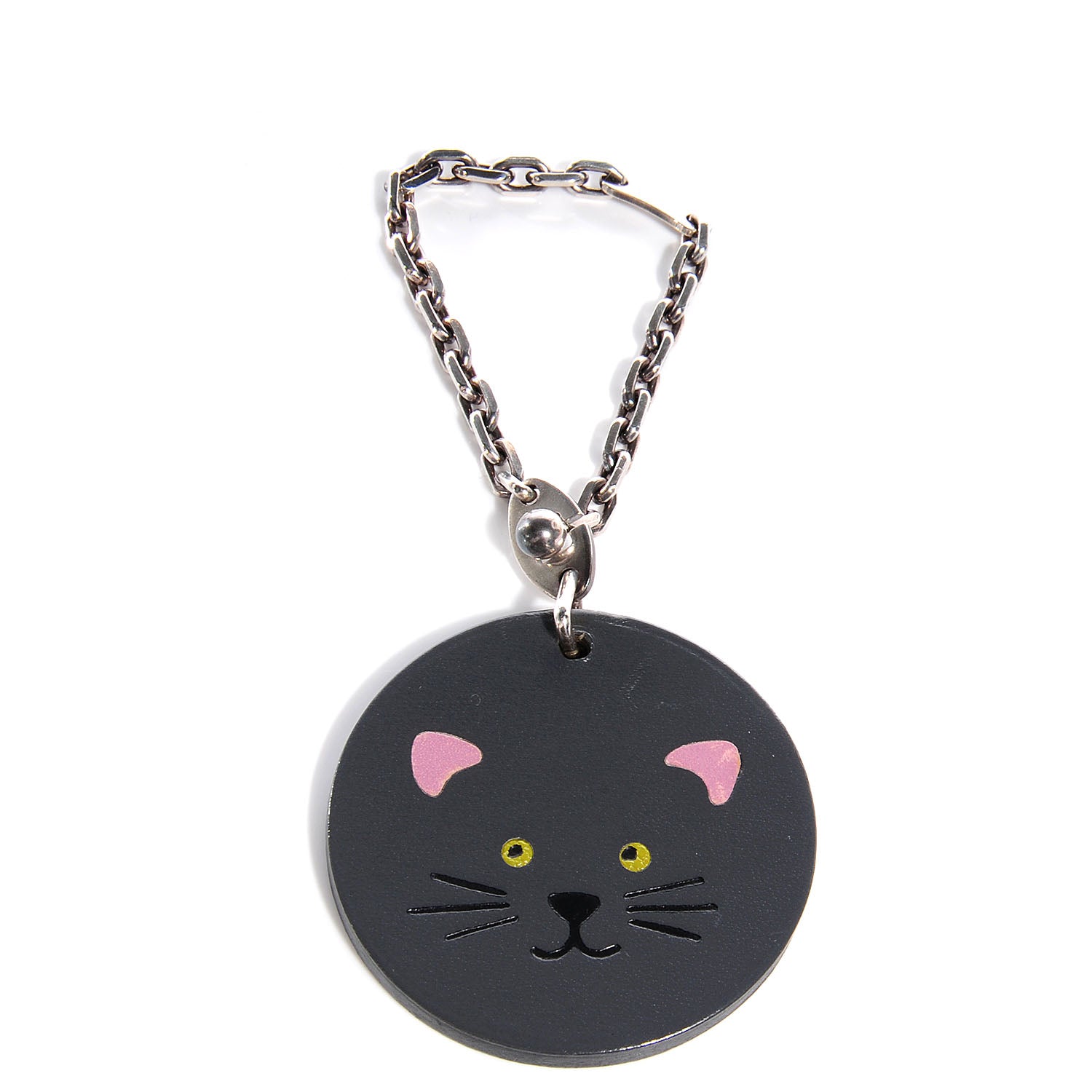 Hermes Leather Kitty Cat Key Chain 1 of 4