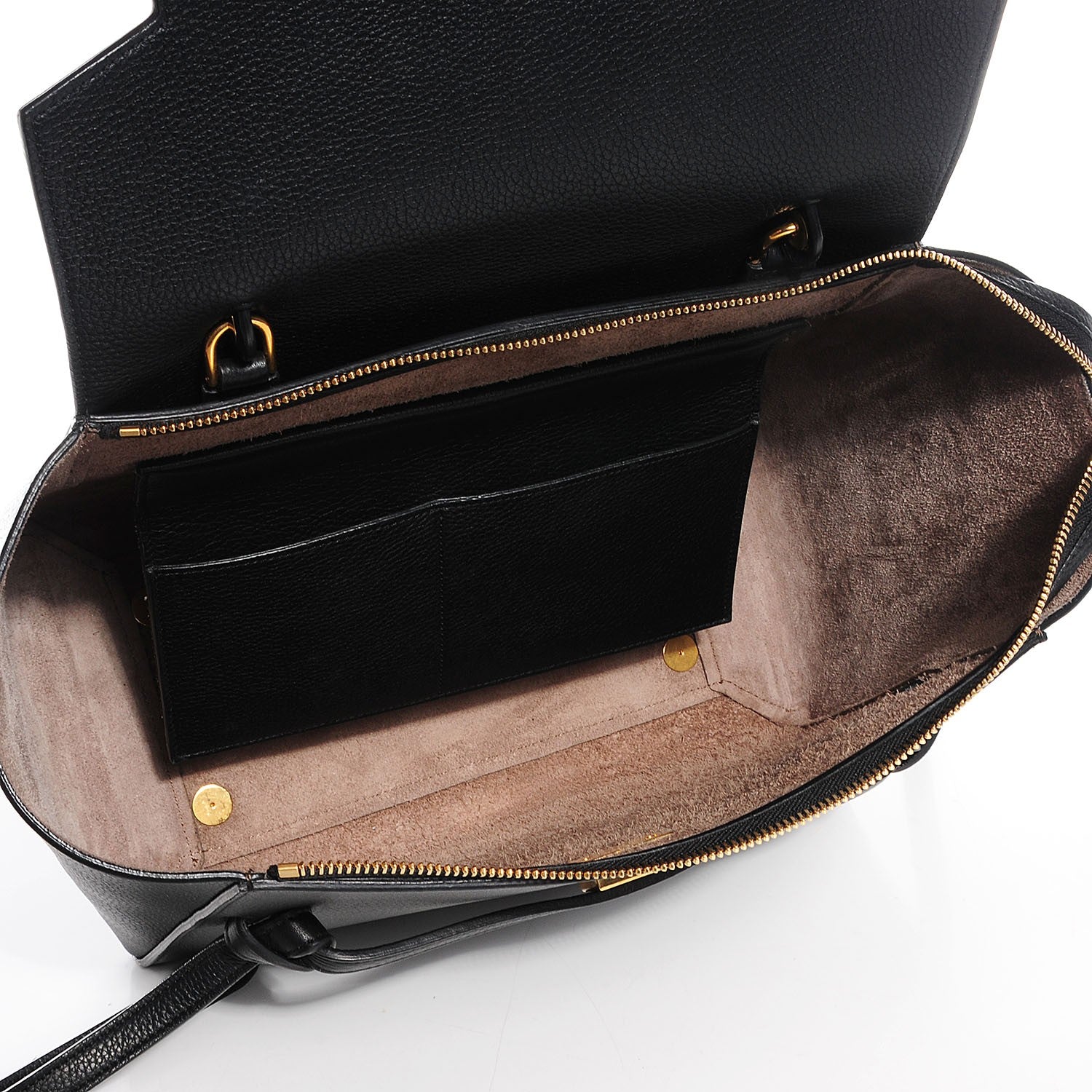 Celine Drummed Calfskin Mini Belt Bag Black 5 of 9