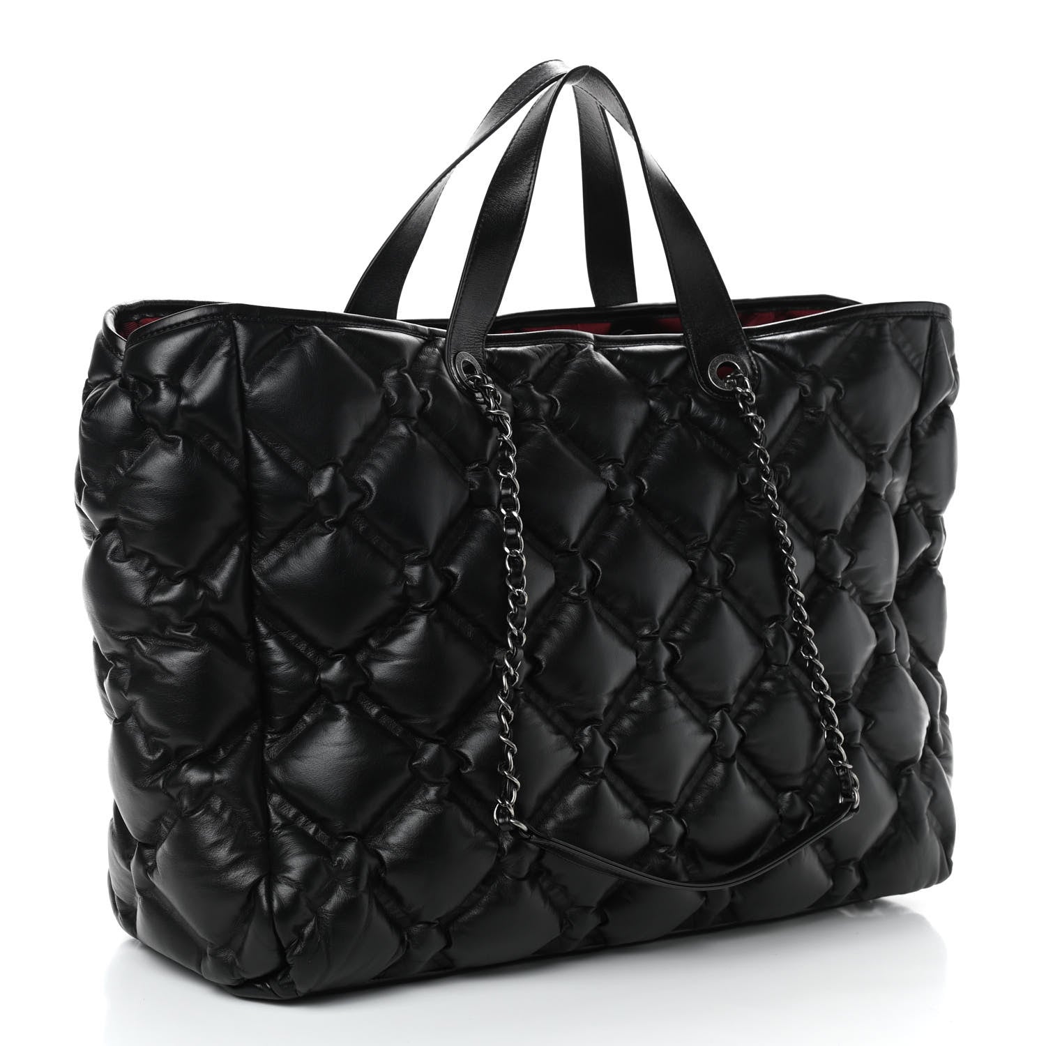Chanel Calfskin Quilted Large Chesterfield Tote Black 3 of 10