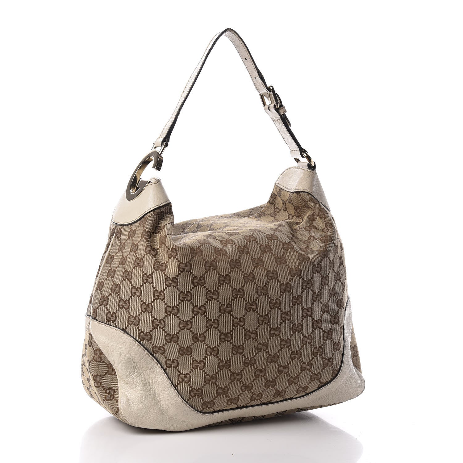 Gucci Monogram Medium Charlotte Hobo Off White 3 of 14