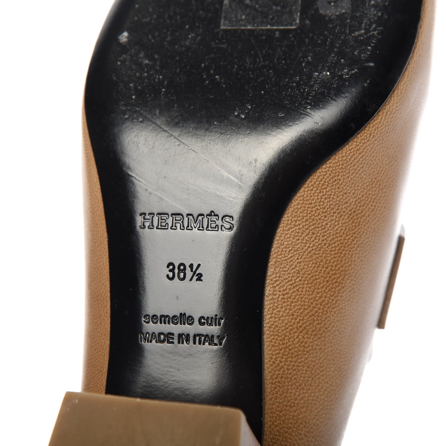 Hermes Goatskin Paradis Mules 38.5 Taupe 7 of 10