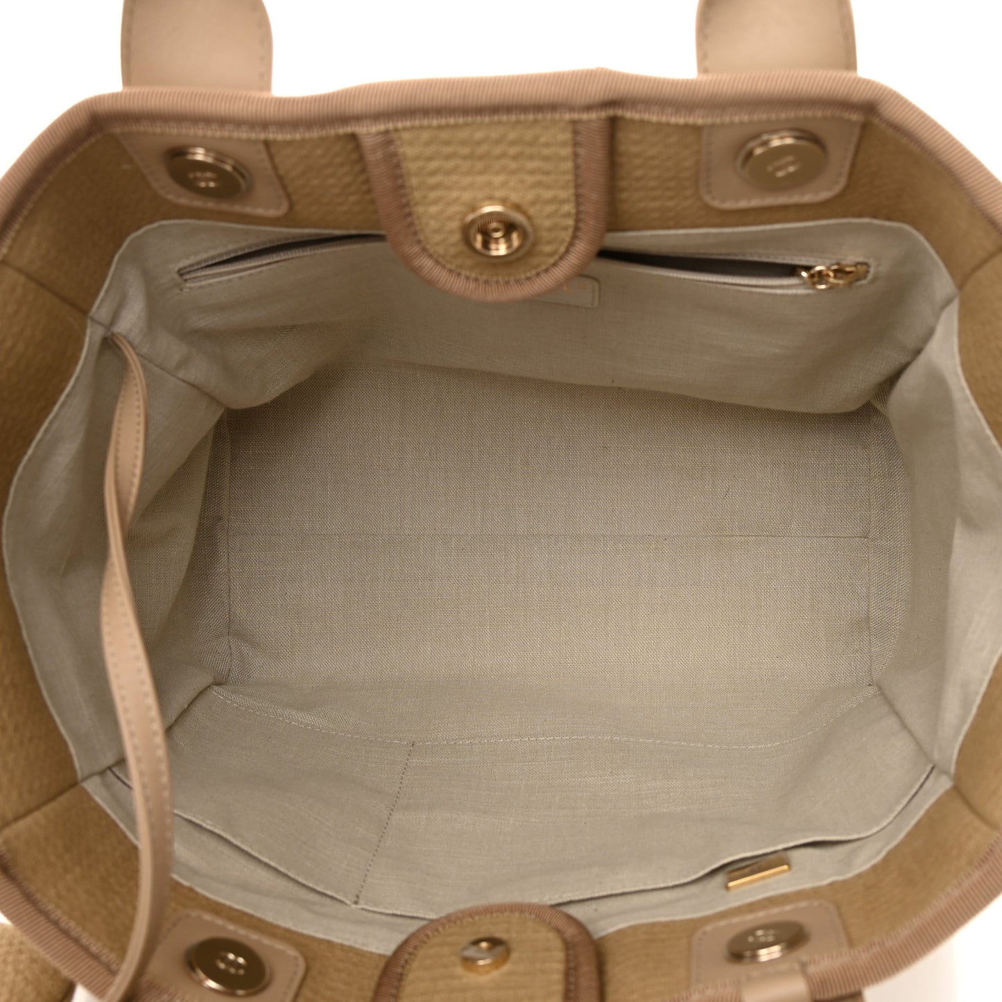 Mixed Fibers Medium Deauville Tote Beige