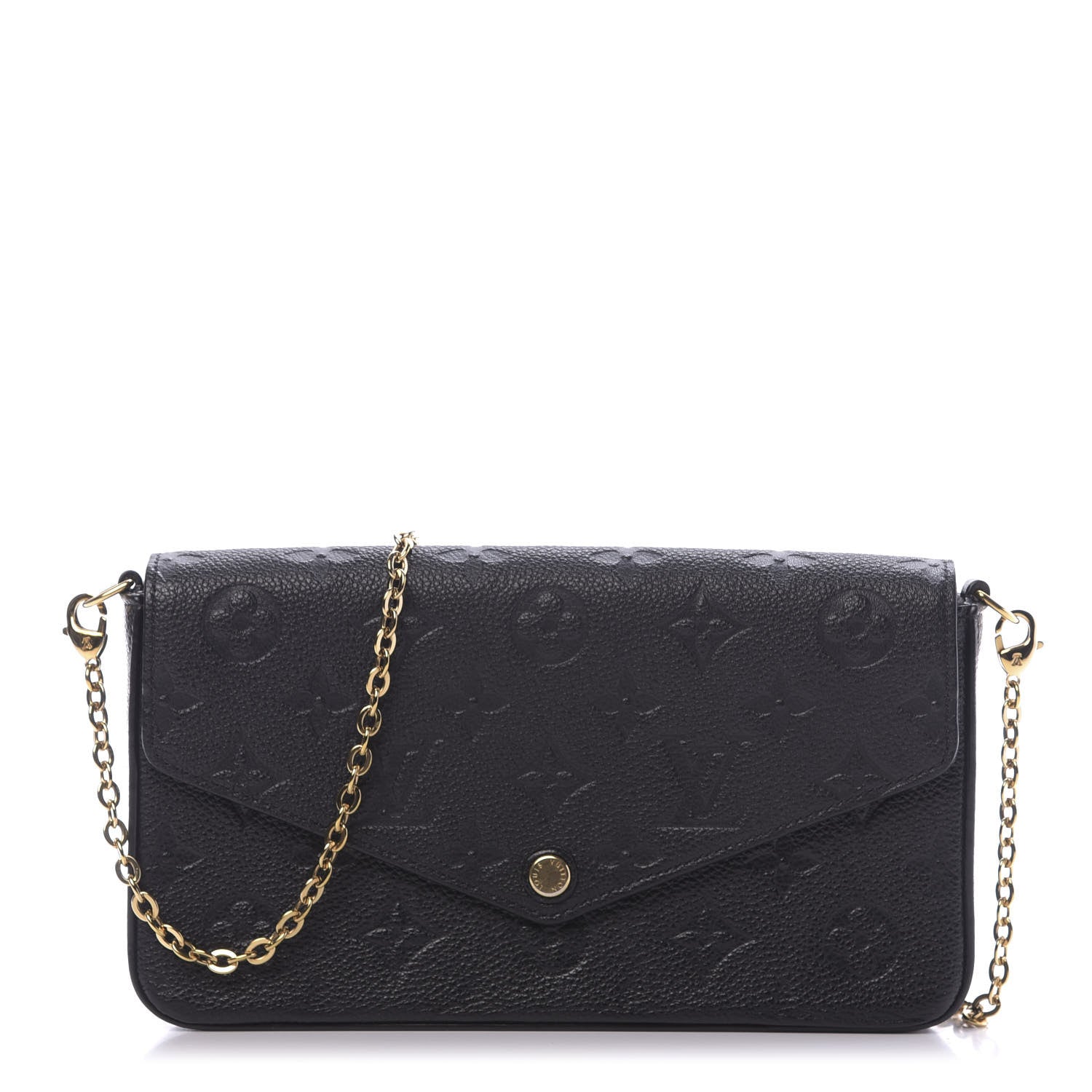 Louis Vuitton Empreinte Pochette Felicie Chain Wallet Black 1 of 9