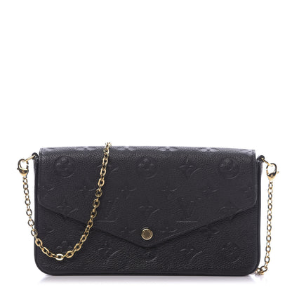 Louis Vuitton Empreinte Pochette Felicie Chain Wallet Black 1 of 9