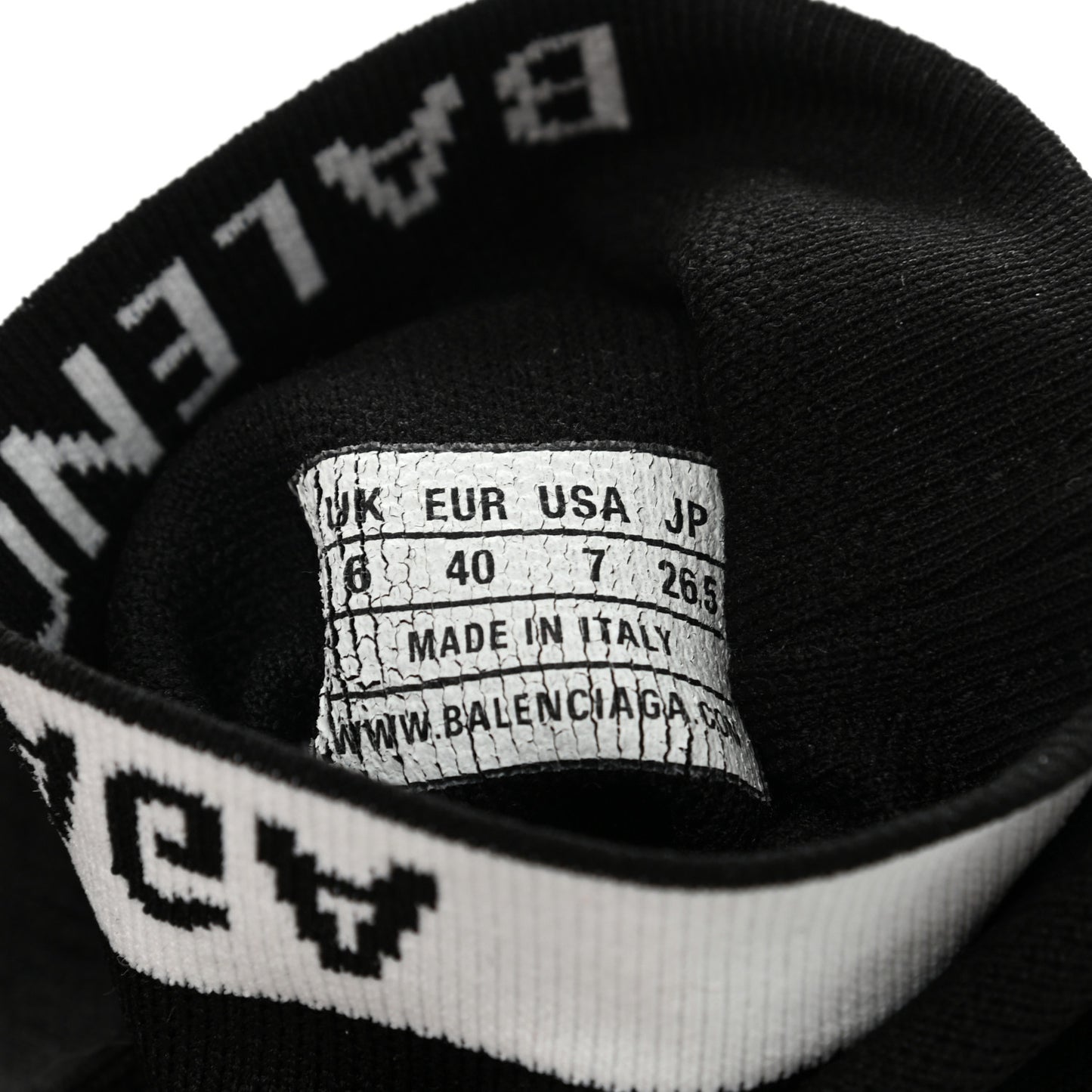 Neoprene Knit Mens Speed Cuffed Sneakers 40 Black White Yellow Fluo