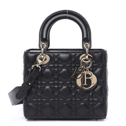 Christian Dior Lambskin Cannage Small Lucky Badges My Lady Dior Black 1 of 11