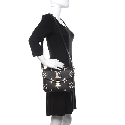 Louis Vuitton Empreinte Monogram Giant Pochette Metis Black Beige 2 of 9