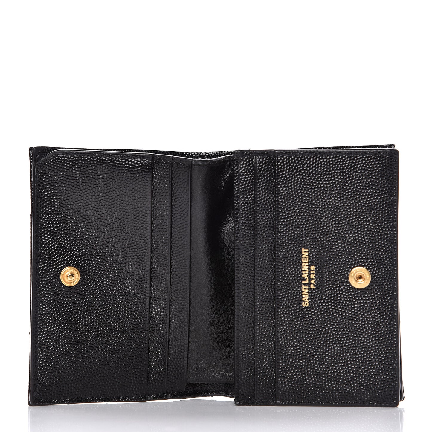 Grain De Poudre Matelasse Chevron Monogram Card Case Black