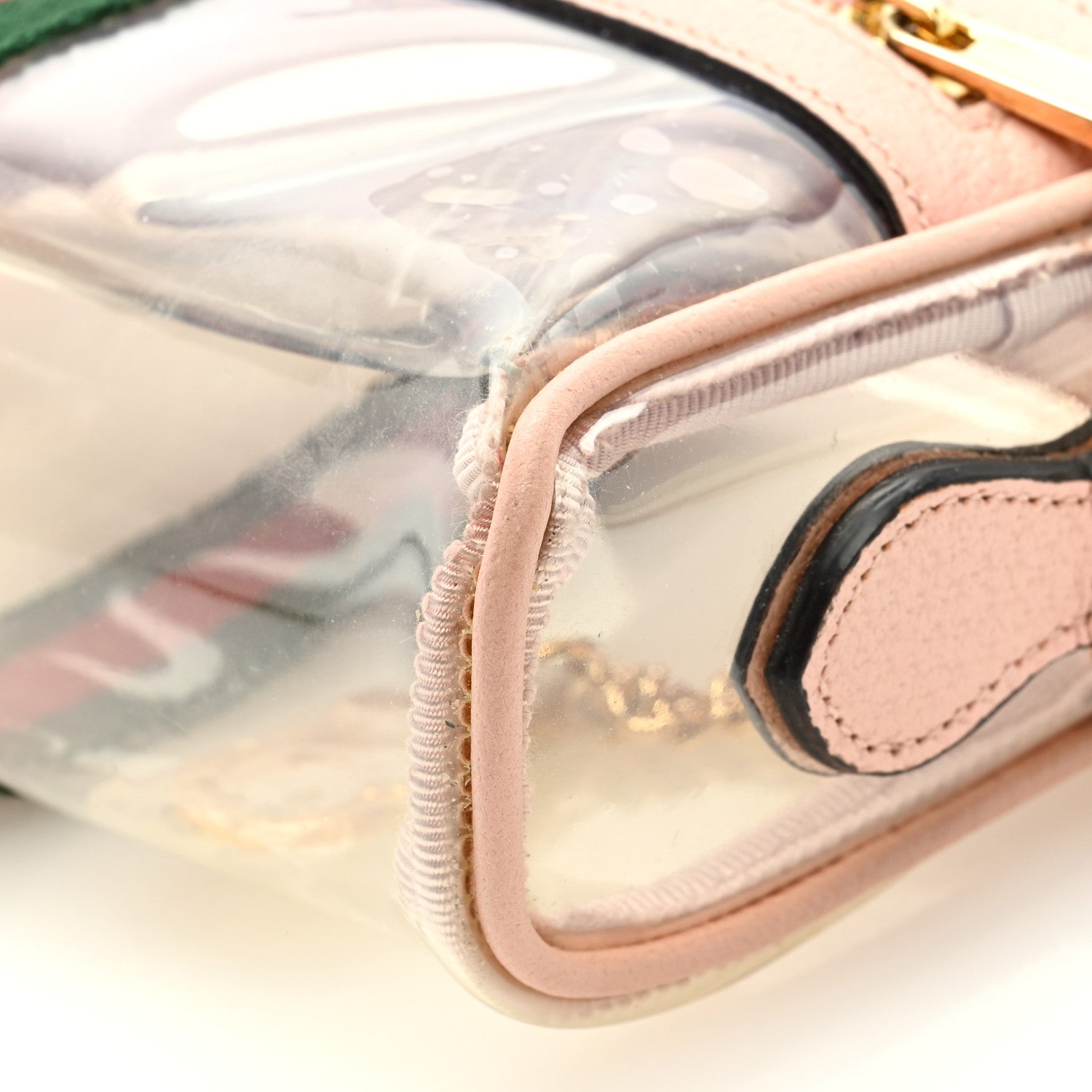 Gucci Vinyl Web Mini Ophidia Transparent Shoulder Bag Perfect Pink 8 of 8