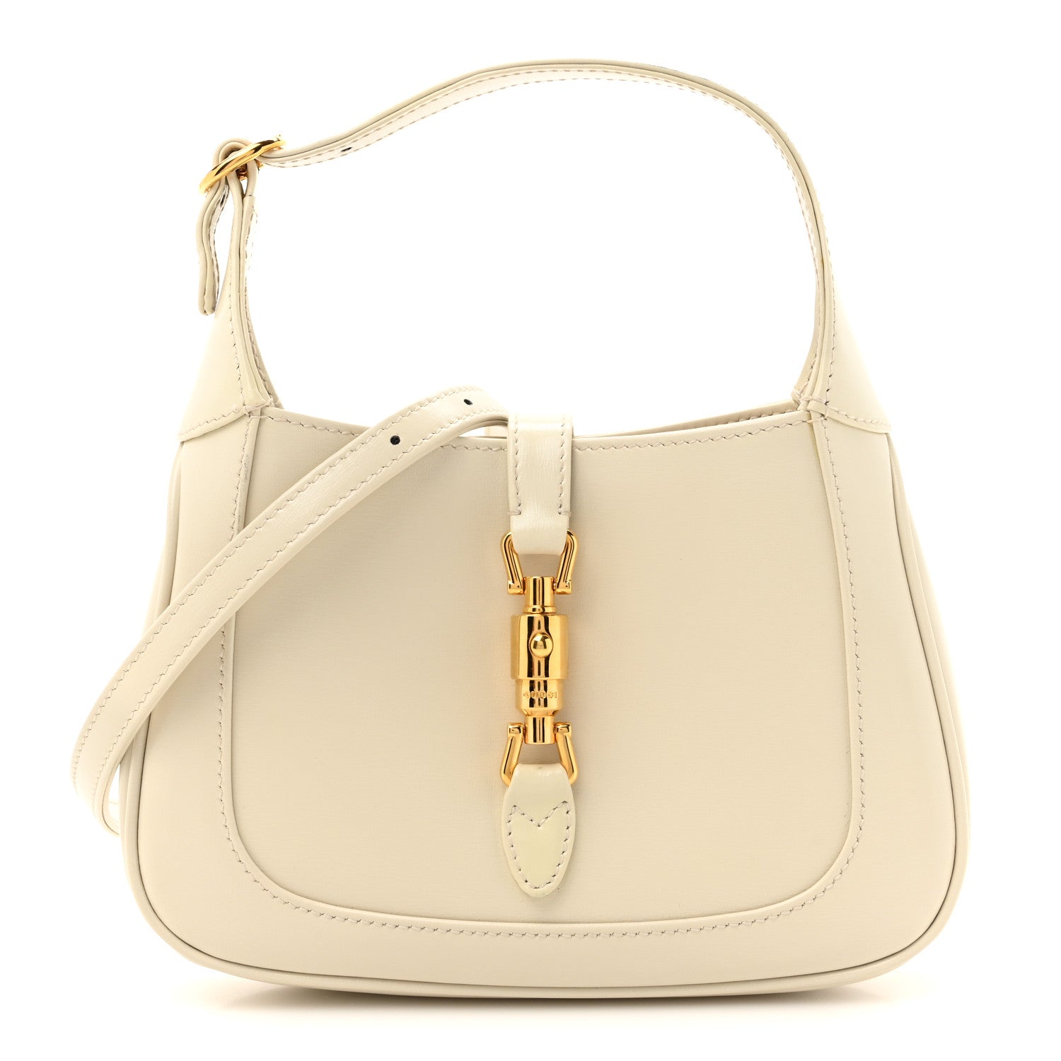 Gucci Boarded Dyana Lux Calfskin Mini Jackie 1961 Hobo Mystic White 1 of 12