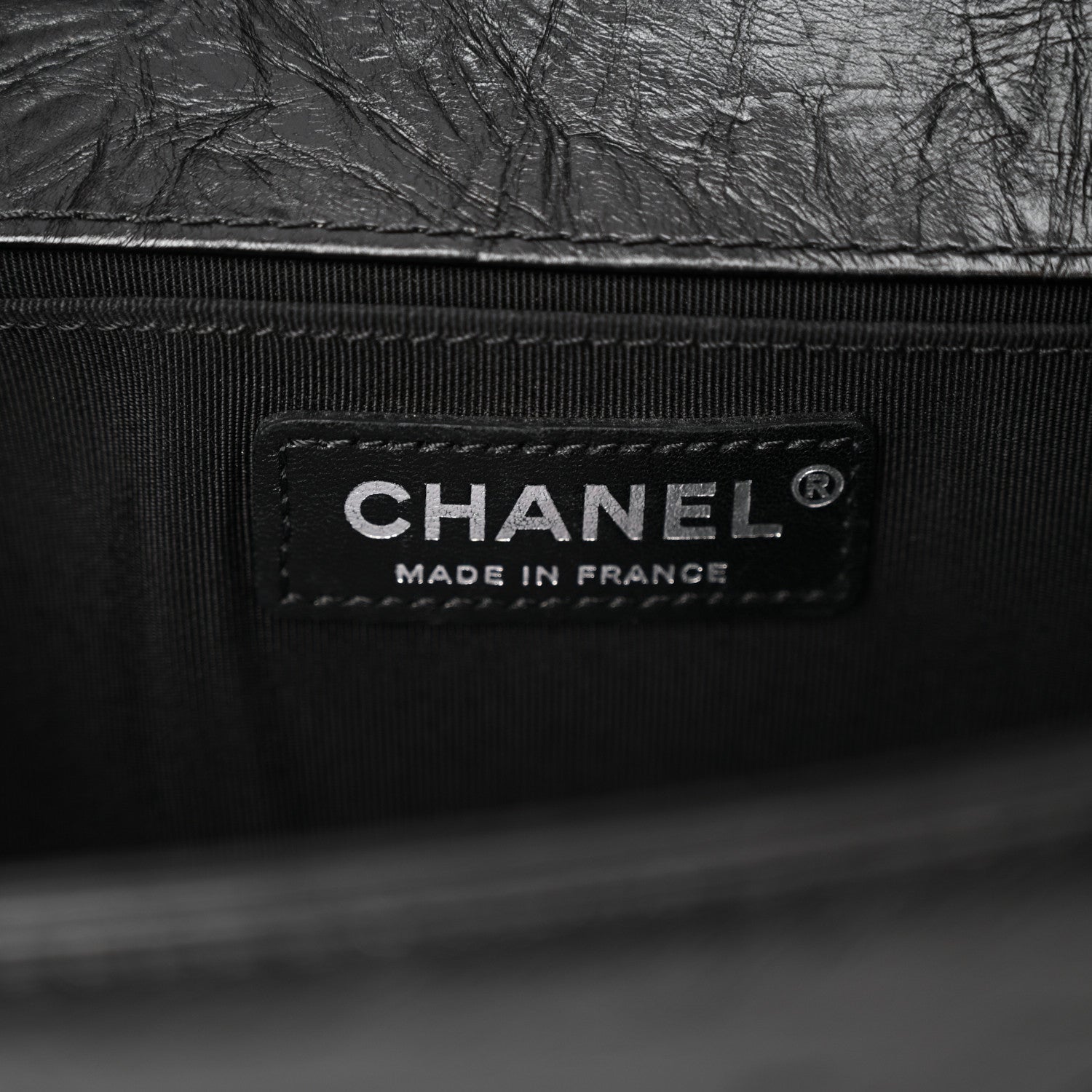 Chanel Aged Calfskin Chevron Quilted Medium Jacket Boy Flap Black 5 of 10