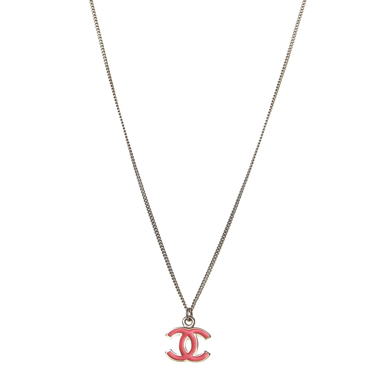 Resin CC Necklace Coral