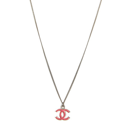 Chanel Resin CC Necklace Coral 1 of 4