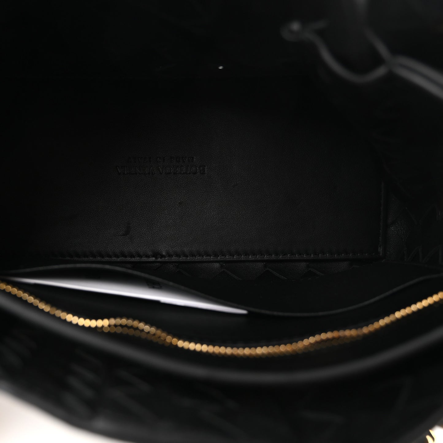 Nappa Intrecciato Small Andiamo With Chain Shoulder Bag Black