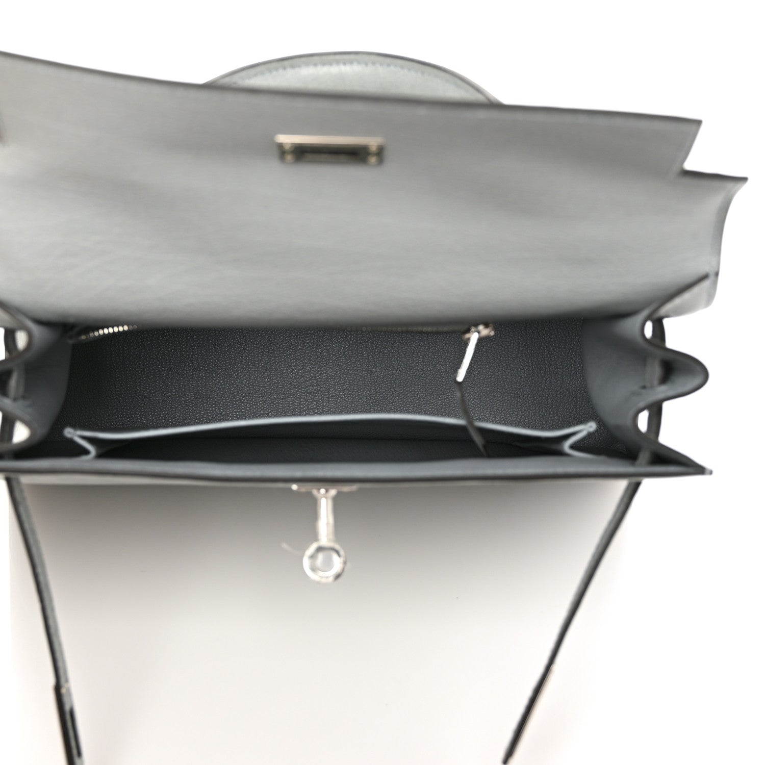 Hermes Ostrich Kelly Sellier 25 Bleu Pale 5 of 8