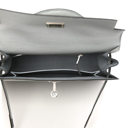 Hermes Ostrich Kelly Sellier 25 Bleu Pale 5 of 8