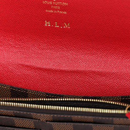 Louis Vuitton Damier Ebene Emilie Wallet Red 7 of 8