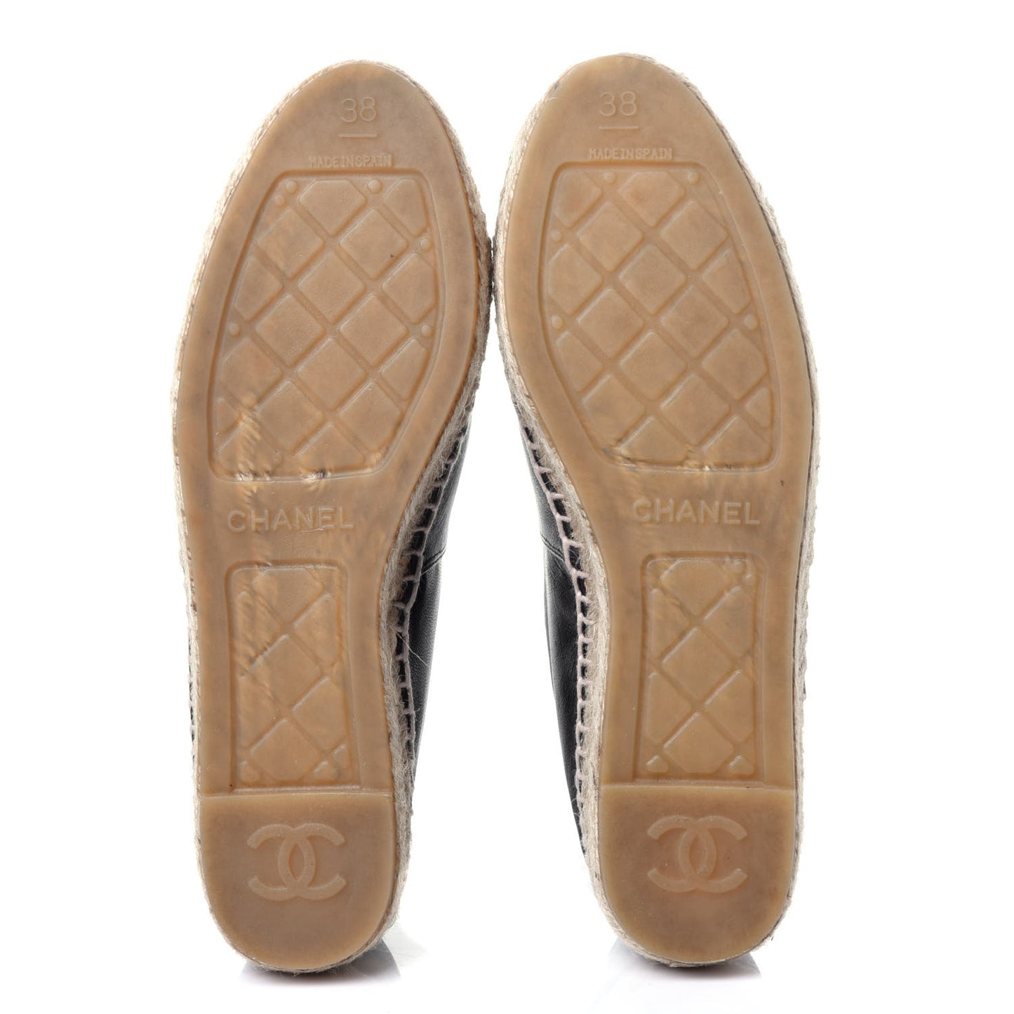 Lambskin CC Espadrilles 38 Black