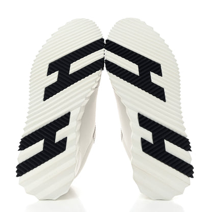 Hermes Goatskin Suede Mens Bouncing Sneakers 42 White 5 of 9