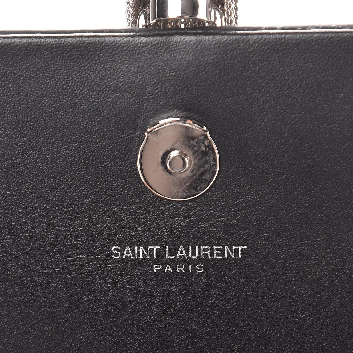 Saint Laurent Smooth Calfskin Medium Classic Monogram Kate Tassel Satchel Black 6 of 7