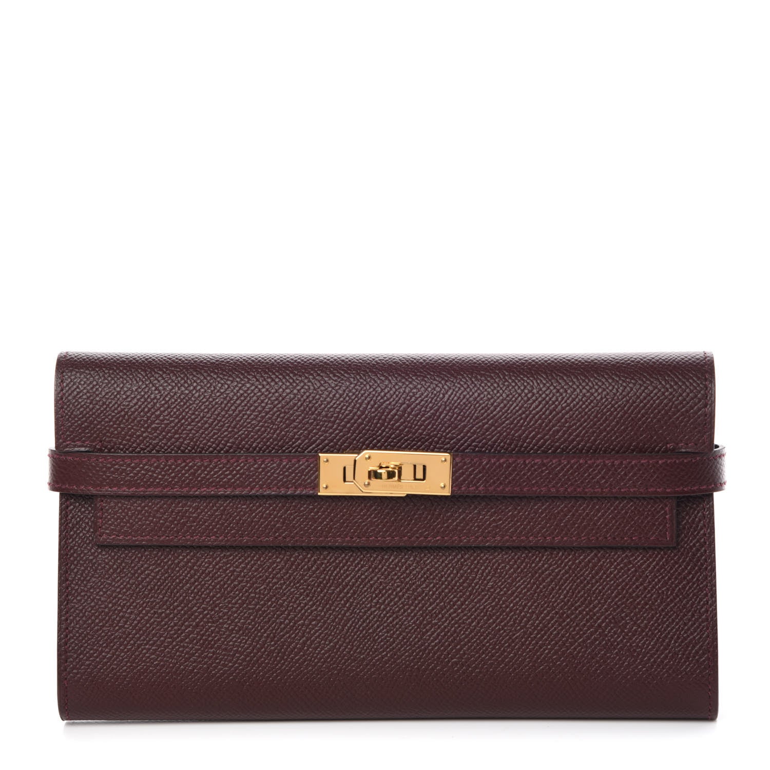 Hermes Epsom Kelly Longue Wallet Bordeaux 1 of 11