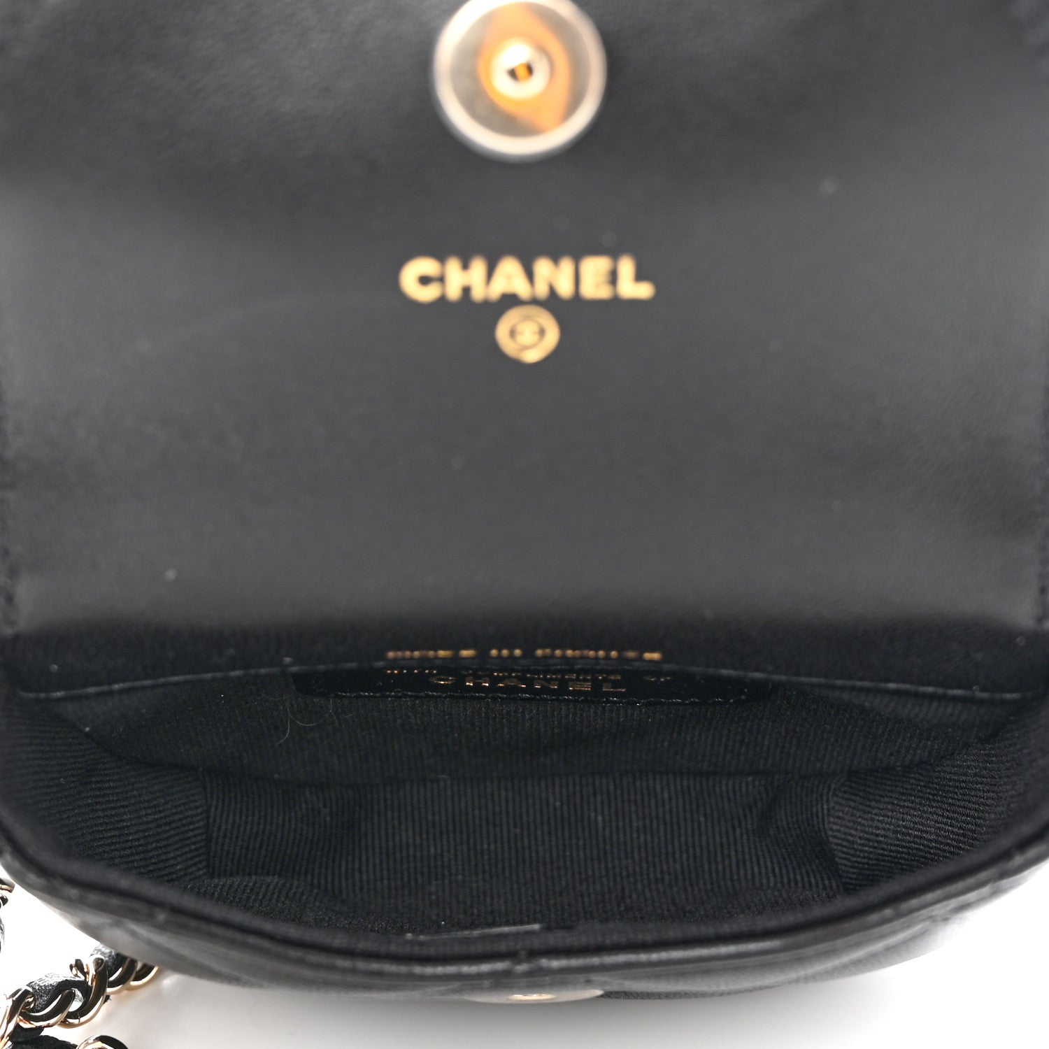 Chanel Lambskin Quilted Pearl Top Handle Clutch With Chain Black 5 of 12