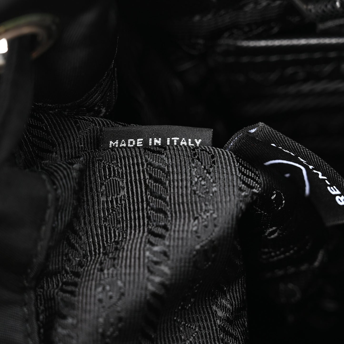 Tessuto Nylon Saffiano Medium Backpack Black