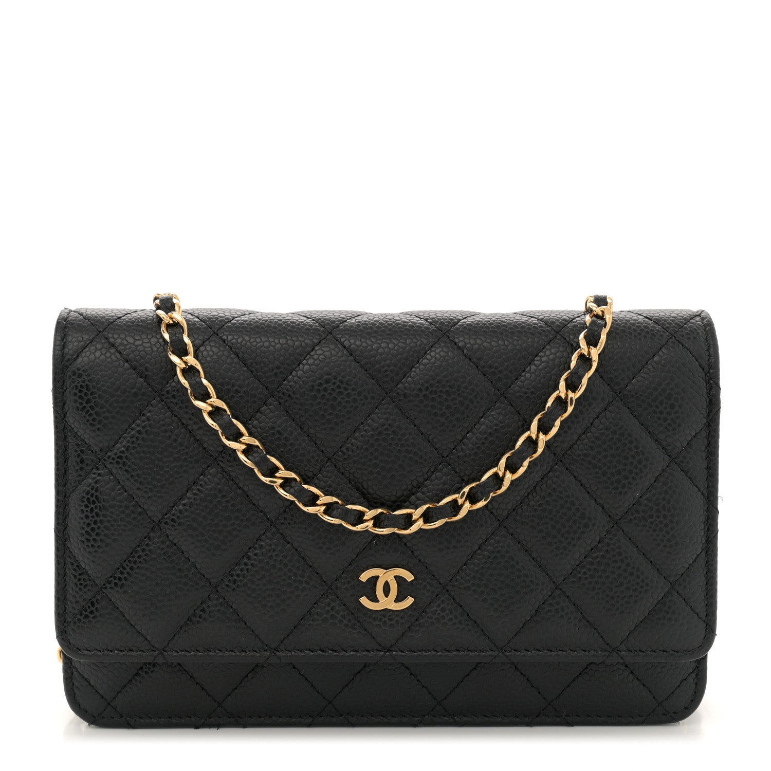 Chanel Caviar Quilted Wallet on Chain WOC Black 1 of 12
