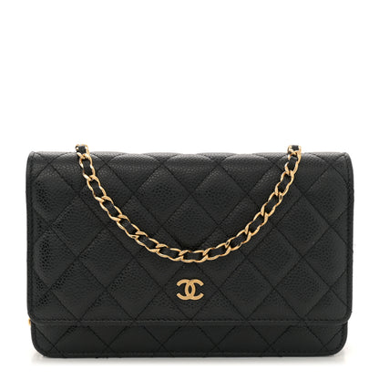 Chanel Caviar Quilted Wallet on Chain WOC Black 1 of 12