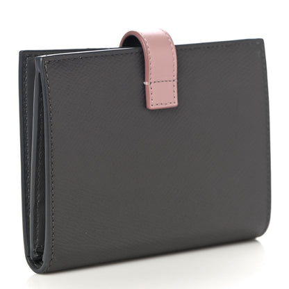 Celine Grained Calfskin Medium Multifunction Strap Wallet Grey Vintage Pink 3 of 11