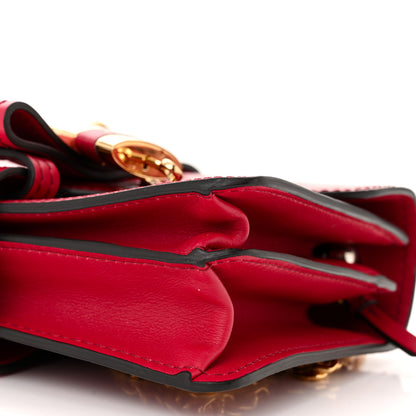 Chloe Calfskin Crocodile Embossed Aby Chain Shoulder Bag Brick Red 9 of 9