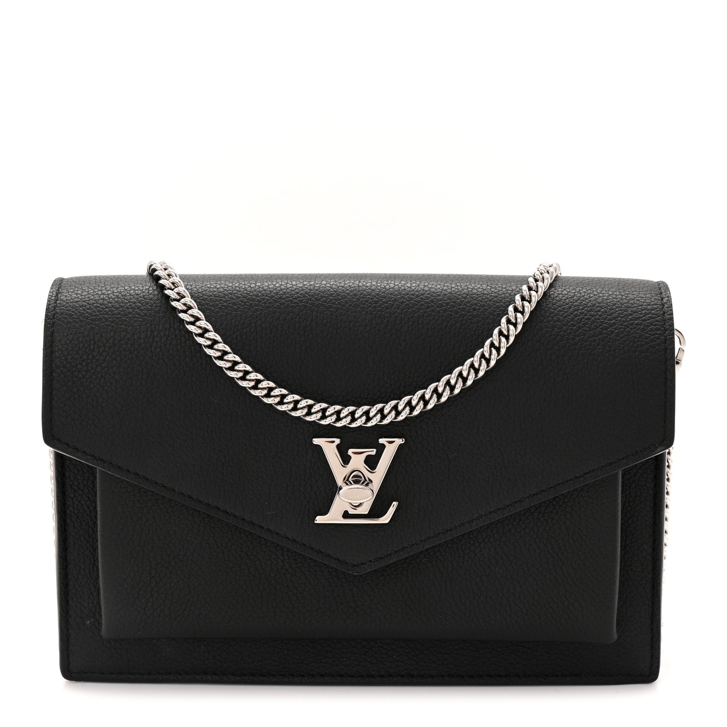 Soft Calfskin My Lockme Chain Pochette Black