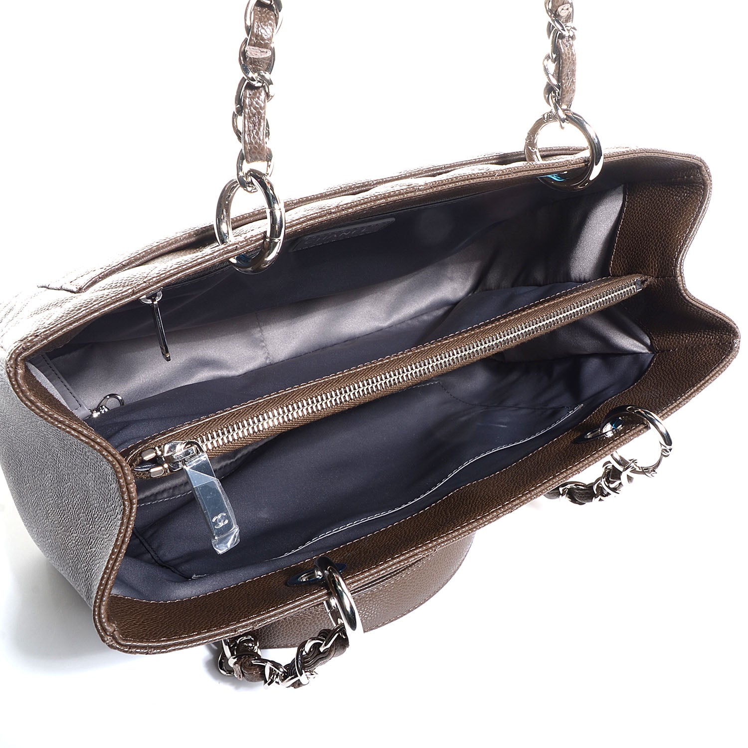 Chanel Caviar Grand Shopping Tote GST Dark Brown 5 of 7