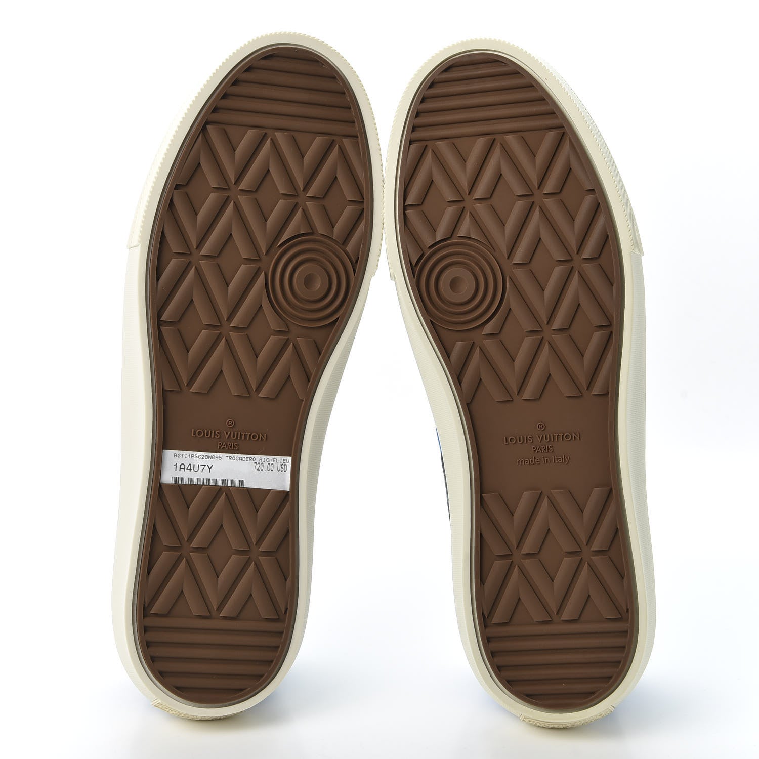 Louis Vuitton Suede Savane Monogram Mens Trocadero Richelieu Sneakers 9.5 Blue 5 of 10