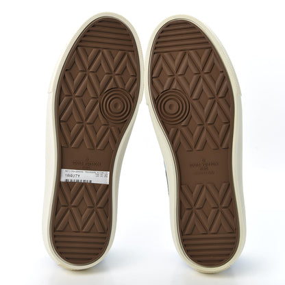 Louis Vuitton Suede Savane Monogram Mens Trocadero Richelieu Sneakers 9.5 Blue 5 of 10