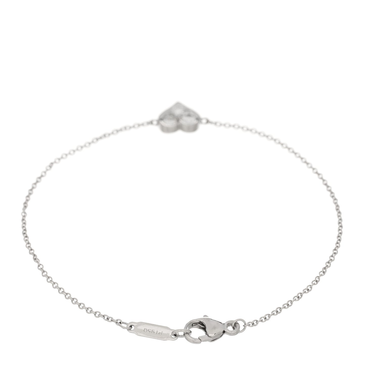 Platinum Diamond Hearts Bracelet