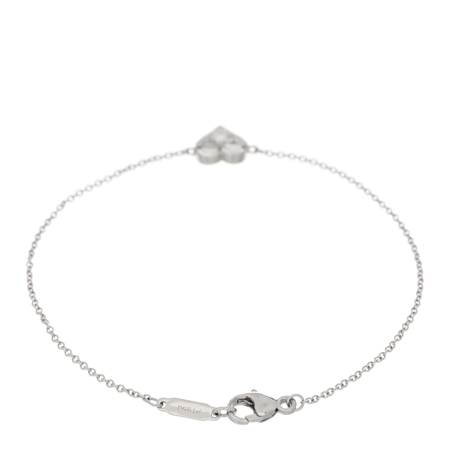 Tiffany Platinum Diamond Hearts Bracelet 2 of 3